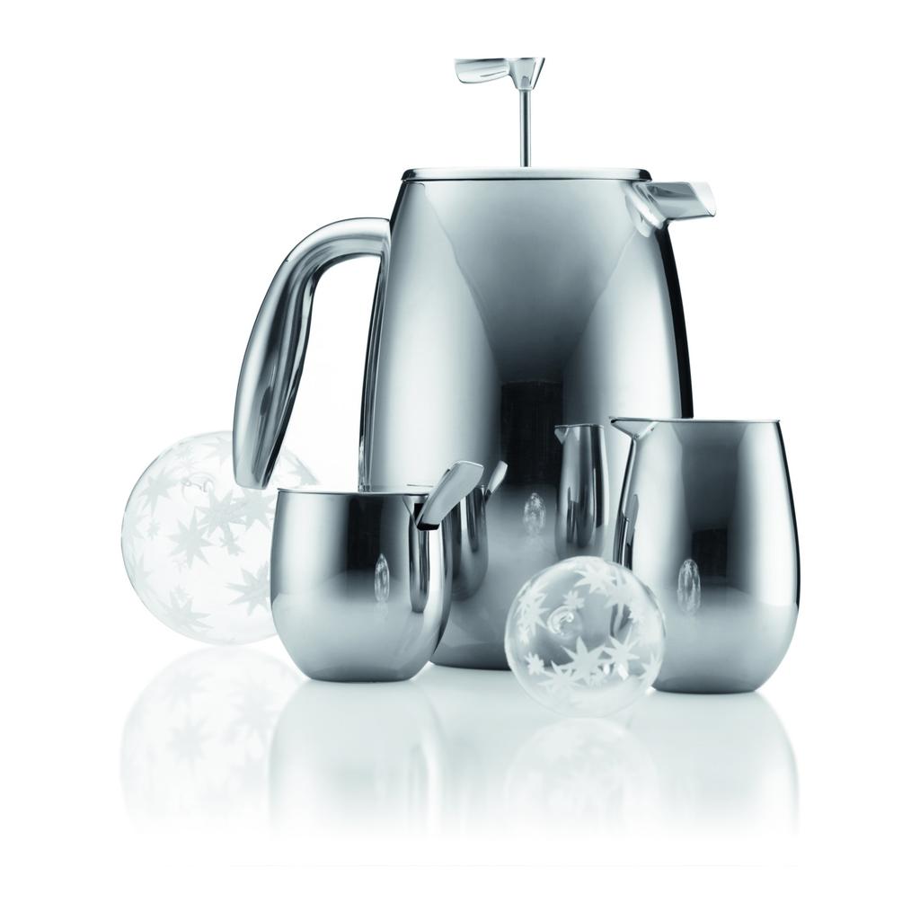 BODUM Colombia Tisch-Zucker- und Kaffeesahne-Set Silber Edelstahl für Kaffee und Spülmaschine, Stahl, Tee, Sicher, K1305-16 (Authentisches Produkt)