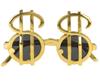 Funny Glasses 14×8 Cm Gold Dollars - Costume Styling