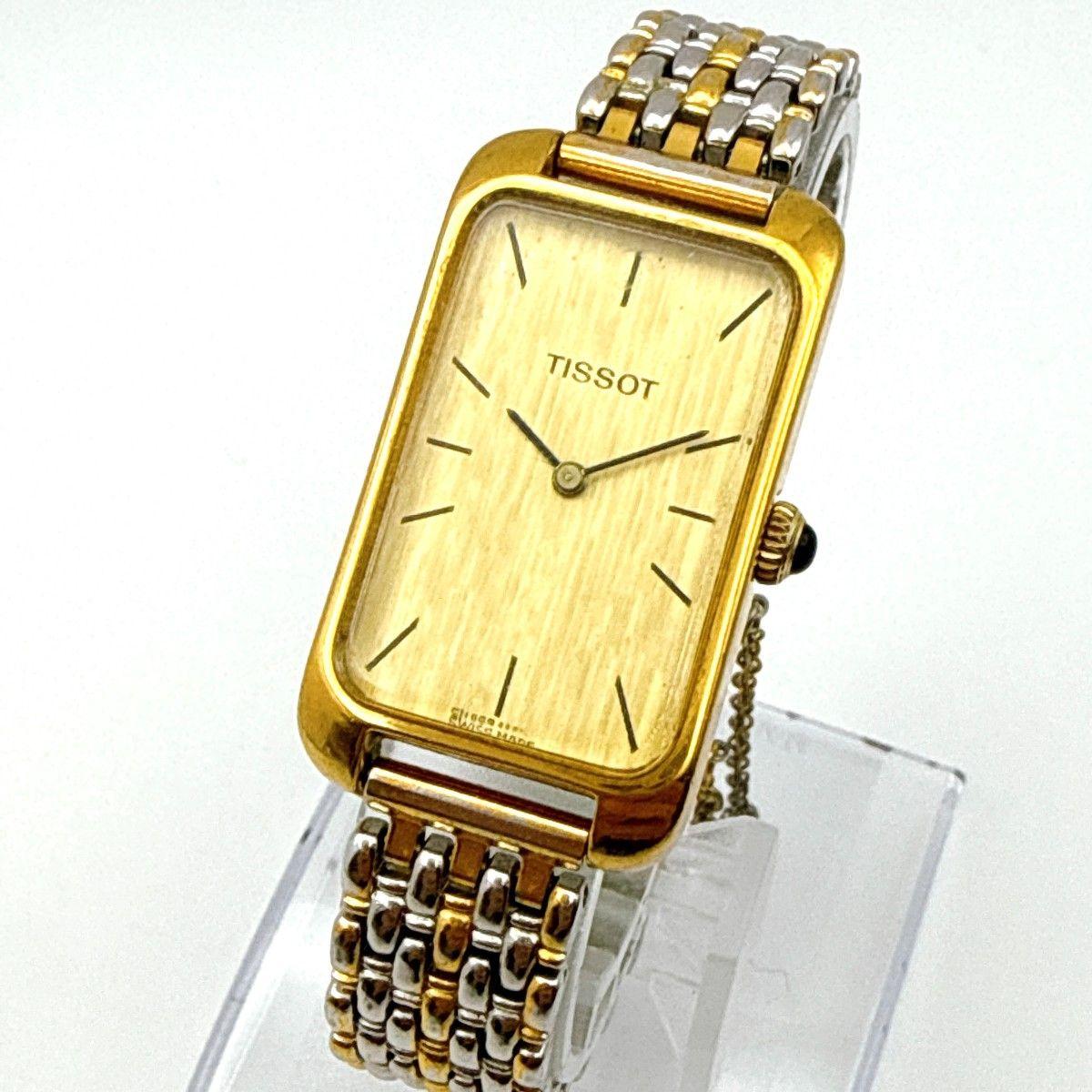 Used A143 [Working/Rare/Antique] TISSOT Hand-wound mechanical rectangular ladies watch