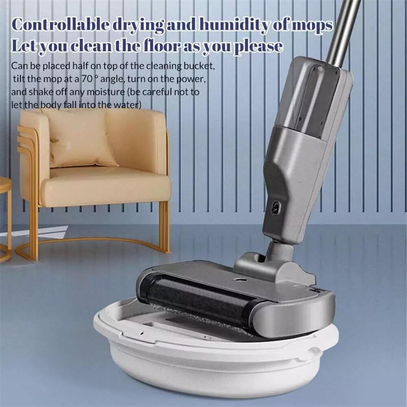 Handheld Cordless Hard Floor Sweeper Rechargeable Electric Mop Cleaner Automatic  2 in 1 Wet & Dry Home Vacuum Cleaner