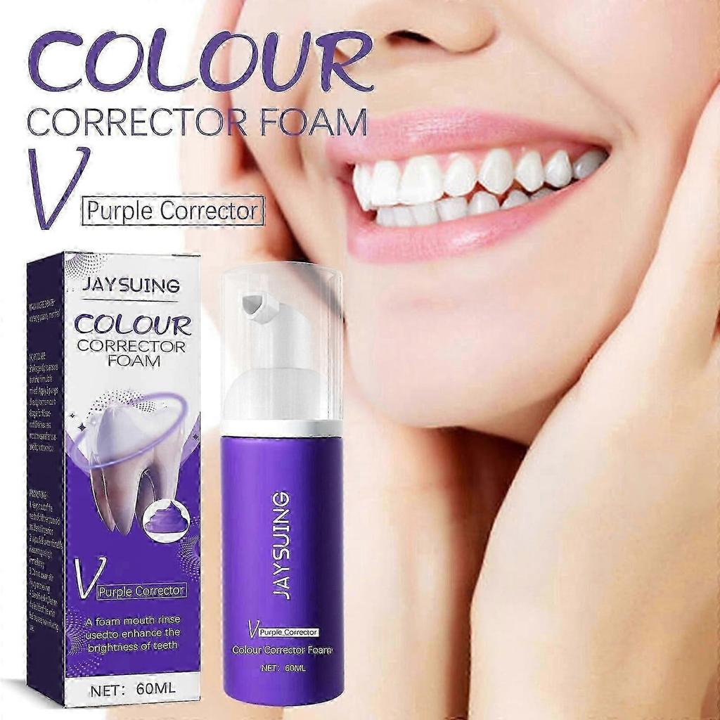 Purple Toothpaste Whitening, Purple Foam Toothpaste for Teeth Whitening, Mint Purple Toothpaste, Tooth Stain Removal,Teeth Whitening Booster, Teeth Wh