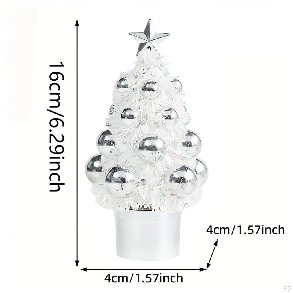 Christmas Tree Statue Artwork Birthday Gift Decorative Figurine Ornament for Cabinet Office Living