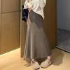 Maxi Skirt High Waist Solid Color Breathable Comfortable Large Hem Design Long Skirt Fashion Accessories