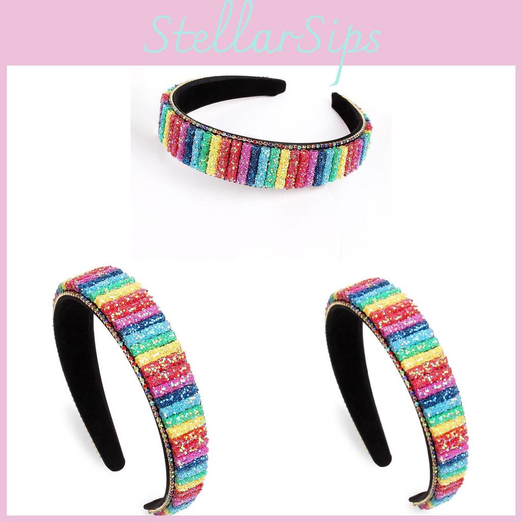 Handcrafted Water Diamond Fashion Headband With Floral Pattern For Girls And Teens