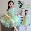 Girls' Summer New Chinese Mesh Skirt Dress