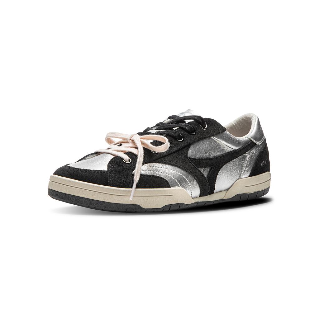 Mizuno CT CLUB Low Top Skateboard Shoes Unisex Black Silver D1GH261013
