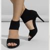 Eilyken Frühling Sexy Mode Stiefeletten Frauen Komfort Peep Toe Gestrickte Stretch Stilettos Dünne Fersen Cut-Out Tanzen Sandalen