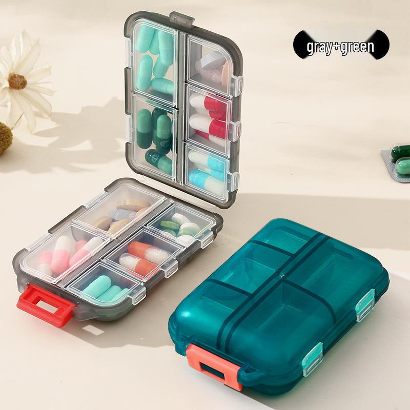 Portable Pill Organizer - 7-Day, 3-Times Daily Dispenser with Large Capacity and Medication Reminder