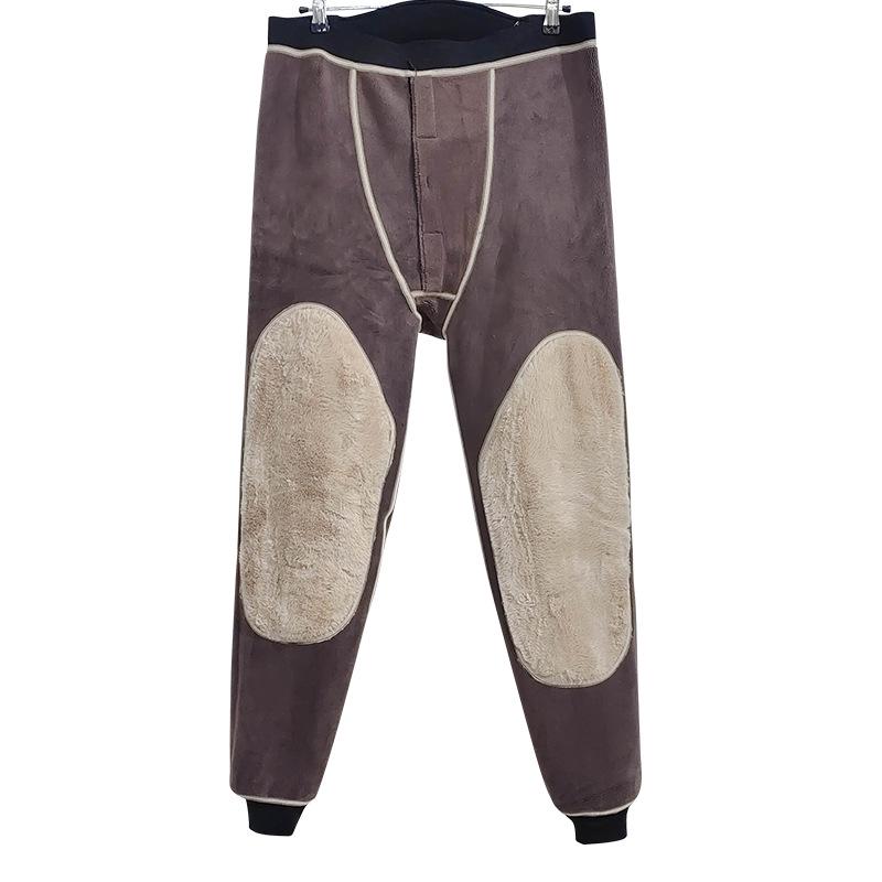 Πολύ Παχύ Βαμβακερό Παντελόνι Polar Fleece για Άνδρες Μέσης Ηλικίας και Ηλικιωμένους, 900g, 127+ kg, Μεγάλο Μέγεθος, Ζεστό Χειμερινό Ρούχο
