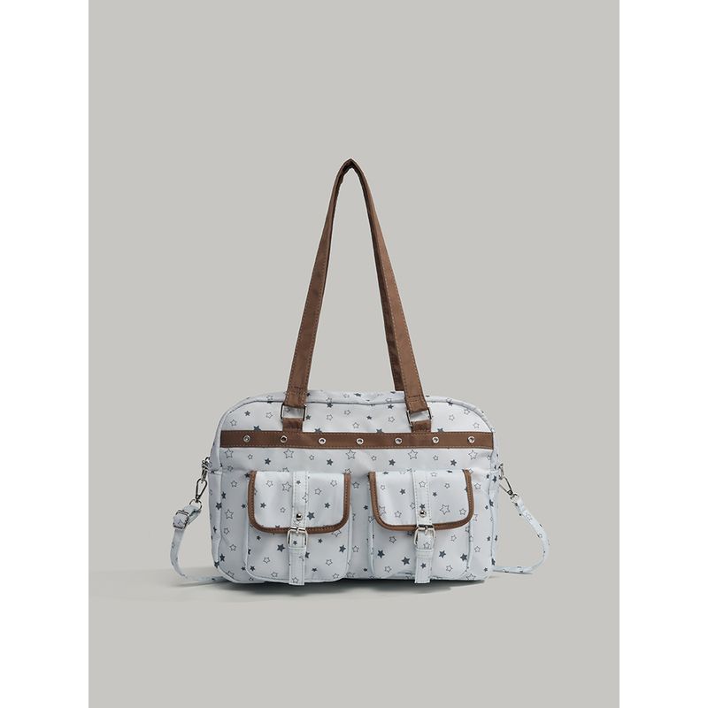 

Japan fashion Cute XINGX Print Handbags Women Snack Baby Bag Pain Bag Korean Style Large Capacity Shoulder Messenger Bag Blue