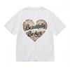 Women's Comfortable Comfy Classic T-Shirt Broken Heart With Slogan Tee