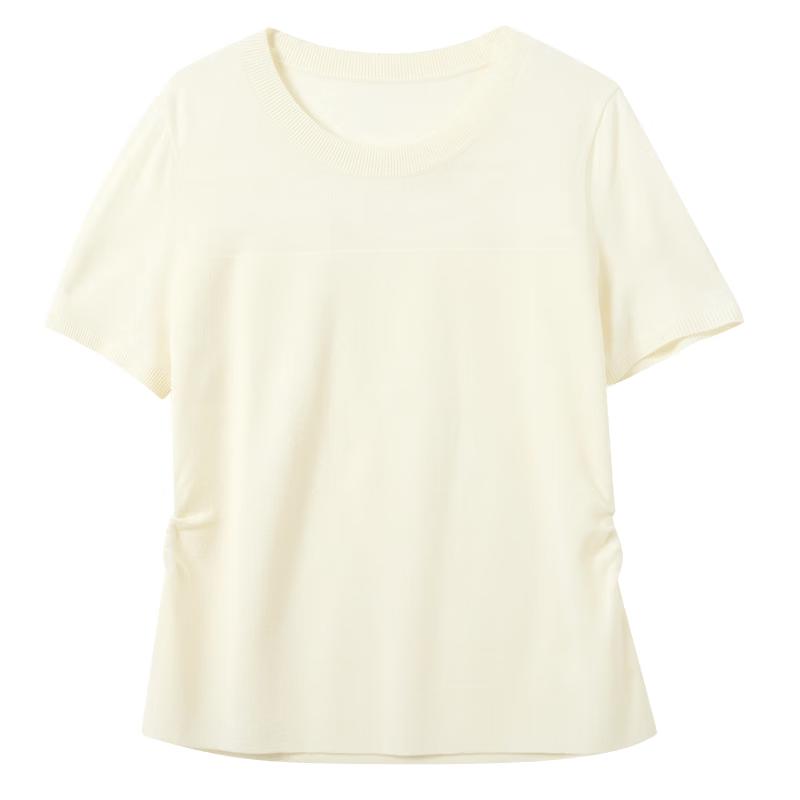 Sancai Women s Plus Size Round Neck Short Sleeve Knit Top XL