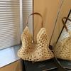 Niche Bag Women's Summer New Woven Hollow Shoulder Bag Casual Lazy Wind Tote Armpit Bag