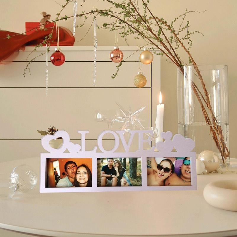 

Wooden Photo Frame Wooden Love Picture Frame Rustic Photo Frames Romantic Living Room Decor Creative Desk Ornament China Mainland