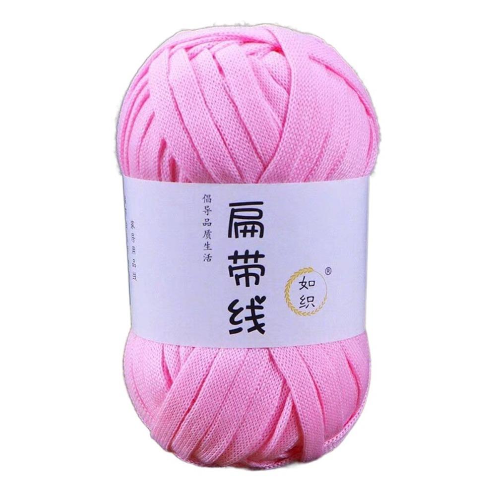Elastic Flat Thread T-Shirt Yarn 40M Crochet Carpets Yarn Skin-friendy Thick Crochet Yarn  Beginner