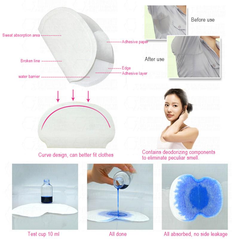 50 Packs Ultra Thin Sweat Pads Deodorants Sticker Disposable Anti Sweat Patches for Women and Men