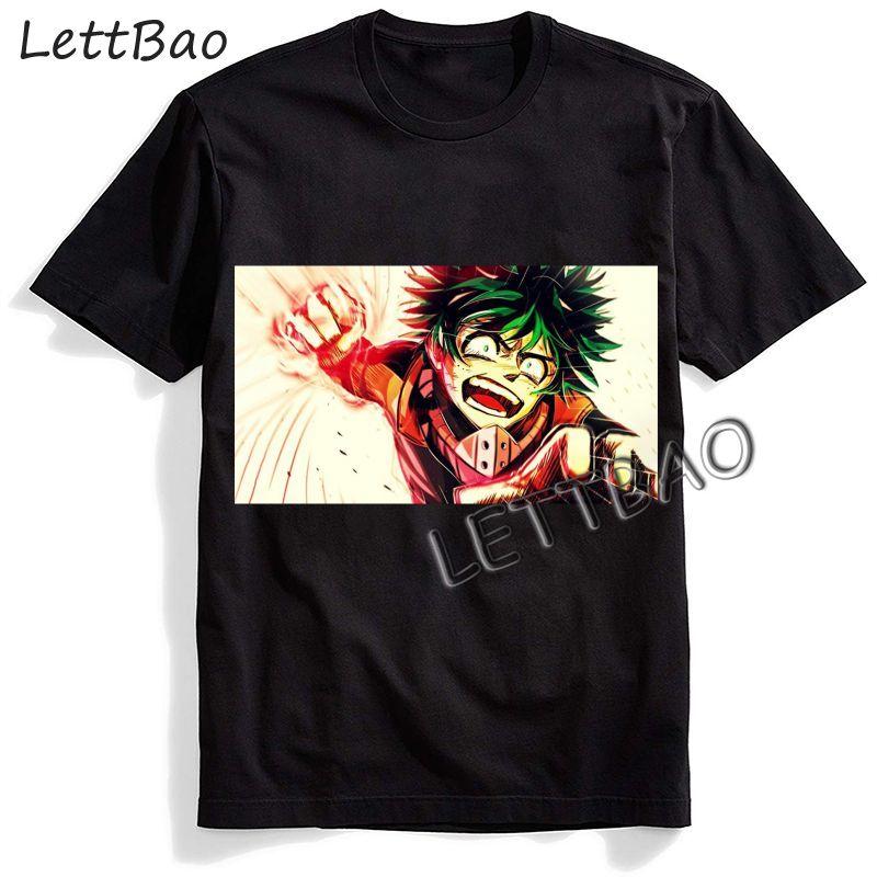 Fashion Harajuku Anime My Hero Academia Tshirt Men T Shirts Hip Hop Streetwear Summer Tops Japanese
