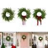 19inch Artificial Pine Christmas Wreath Versatile Front Door Wreath Realistic for Store Gate Decor Accessory Lightweight Sturdy