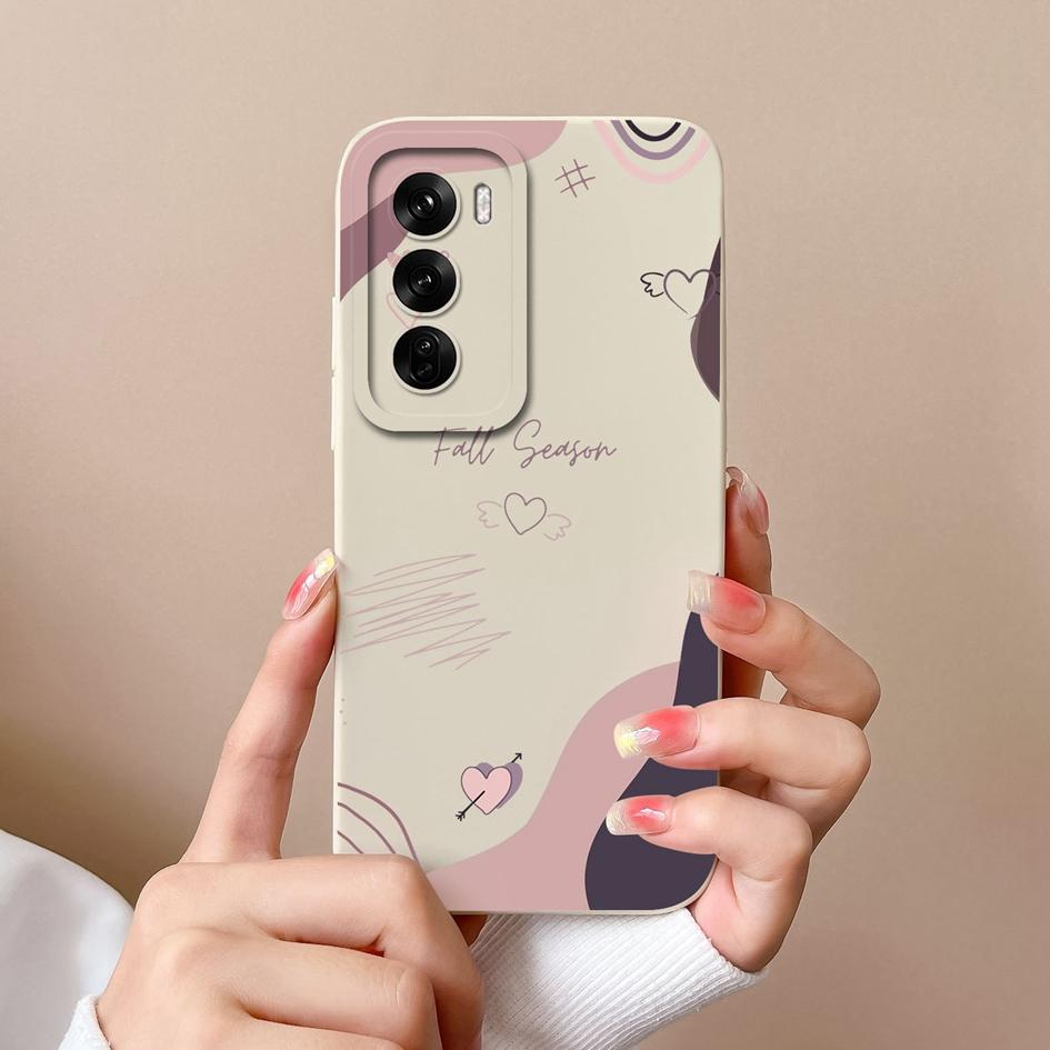 

Чехол Pretty Love Heart для Oppo Realme C61 Narzo N63 C63 C 61 Reno12 Pro F 12f, чехлы для телефонов, матовый жидкий силиконовый противоударный корпус-бампер с защитой от падений Realme C61