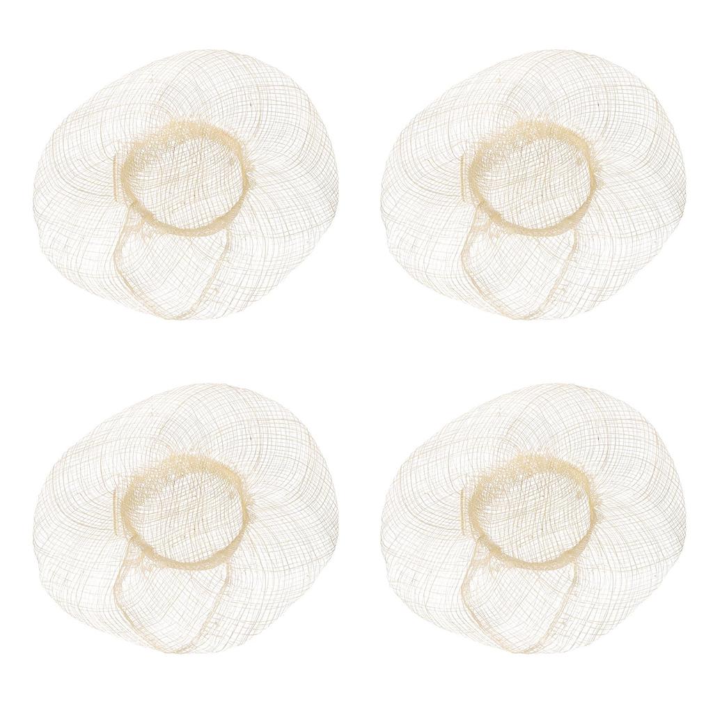 Uxcell Mini-Strohhüte 4er-Pack, 7-Zoll Gestrickte Miniatur-Puppenhüte, Puppenhaus DIY Bastel-Dekorationszubehör, Mini-Haus Kostüm, Natürlich Klein