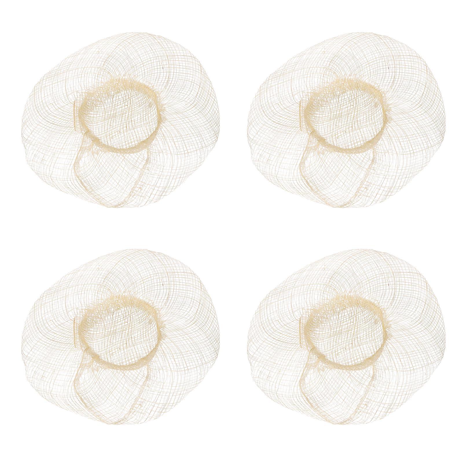 

uxcell Mini Straw Hats 4-Pack, 7-inch Knitted Miniature Doll Hats, Dollhouse DIY Craft Decorative Accessories, Mini House Costume, Natural Small