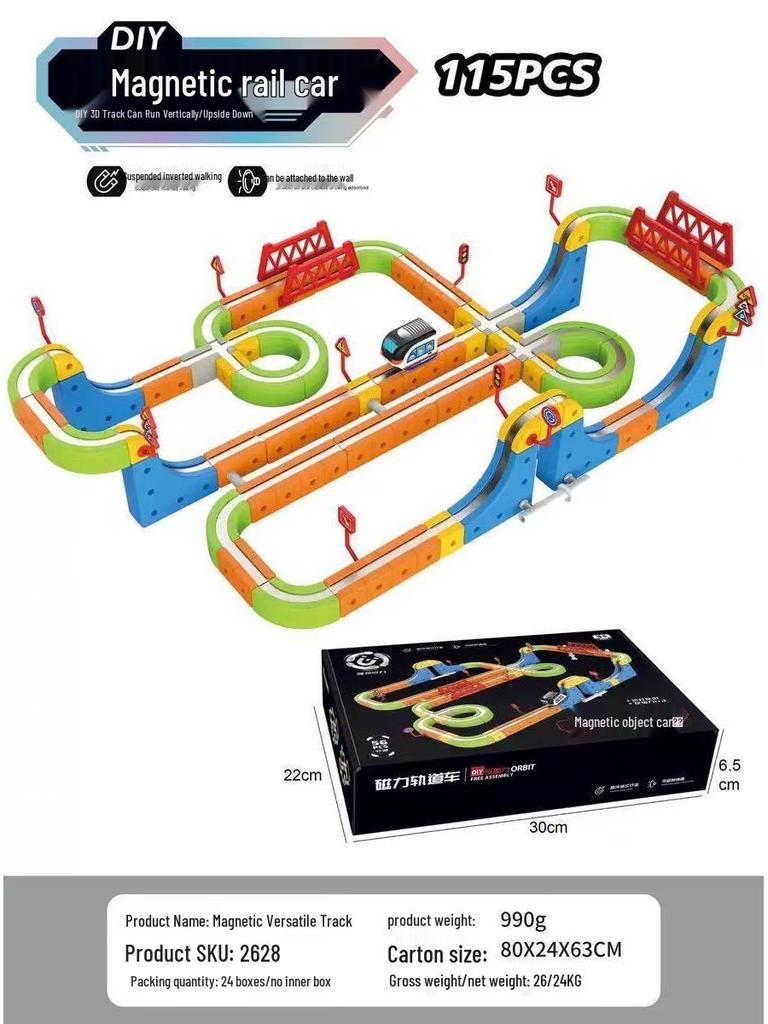 Magnetic Electric Train DIY 3D Track Toy for Kids - Educational Gift for Boys and Girls