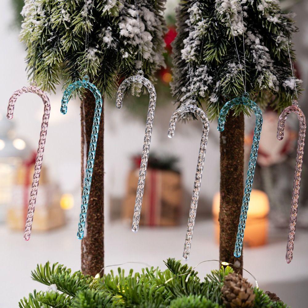 Shatterproof Acrylic Snowflakes Clear Simulation Xmas Tree Ornaments  Party Decor