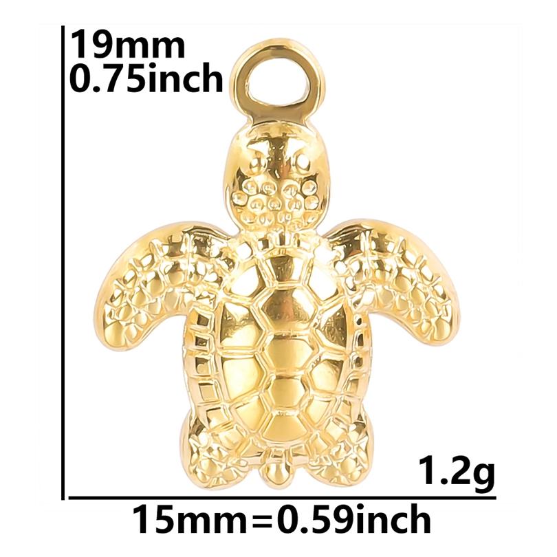 

6pcs Real Gold Plated Marine Life Pendants Starfish Conch Sea Horse Stainless Steel Charms For Jewelry Making Necklace Bracelets