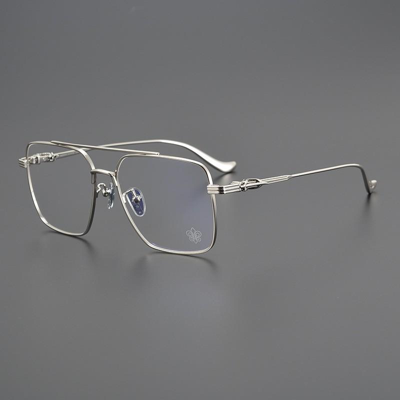 Unisex Metal Full Rim Square Eyeglass Frames Prescription Lenses Blue Light Blocking