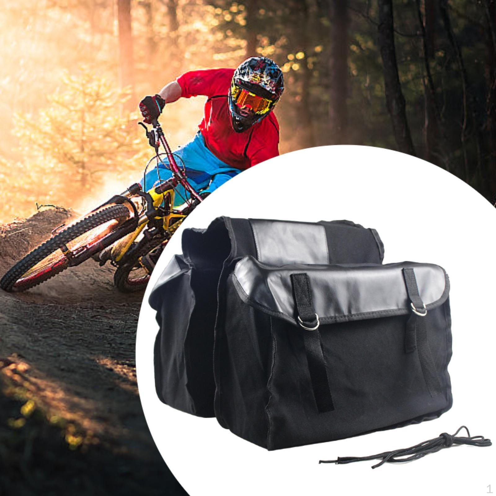 

Двусторонняя сумка-седло для велосипеда, водонепроницаемая сумка для велосипеда, для покупок Black