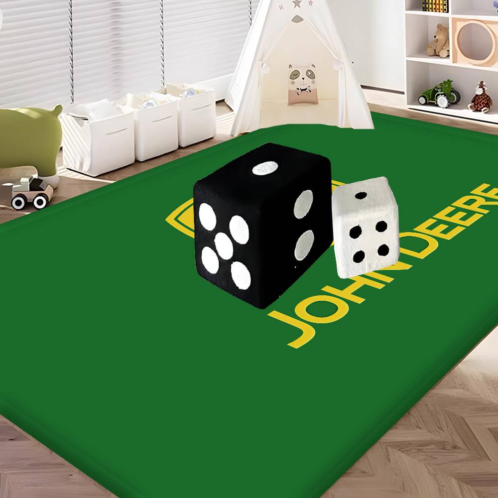 J-John Logo D-Deeres Floor Mat INS Style Soft Bedroom Floor House Laundry Room Mat Anti-skid Household Carpets