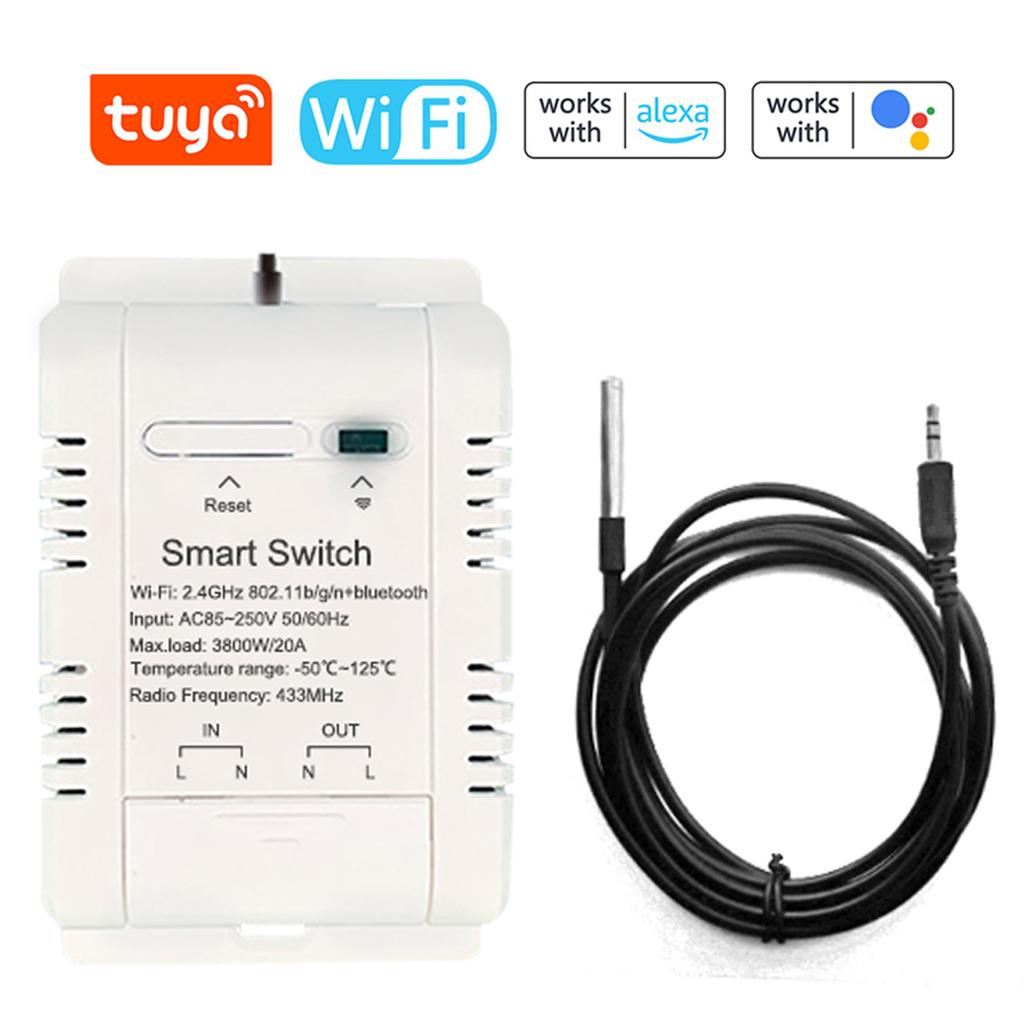 Tuya WiFi Intelligent Energy Circuit Breaker Switch Mobilephone APP with Real-time Temperature