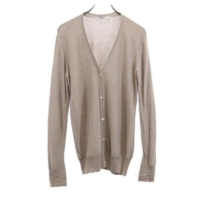 Langärmiger V-Ausschnitt Strickcardigan XS Braun Damen Gebraucht
