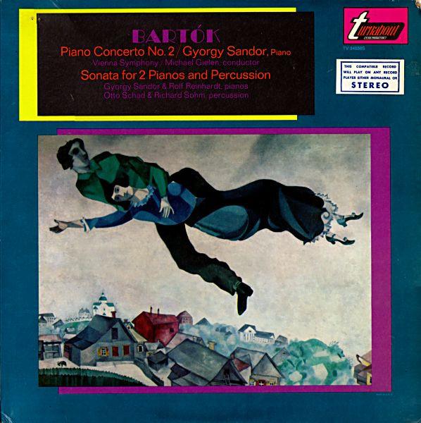 

LP Record BÉLA BARTÓK - GYÖRGY SÁNDOR - Piano Concerto No. 2 & Sonata For 2 TV34036 Turnabout 1967 US Classical Used