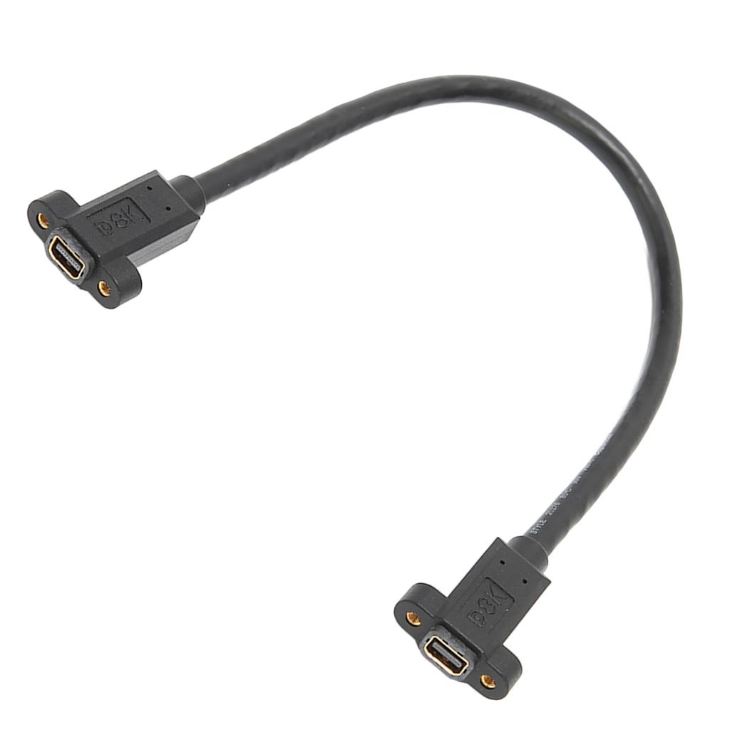 Mini DP Cable 8K 60HZ 4K 144HZ Mounting Panel Mini Displayport Female To Mini Displayport Female Adapter 30cm
