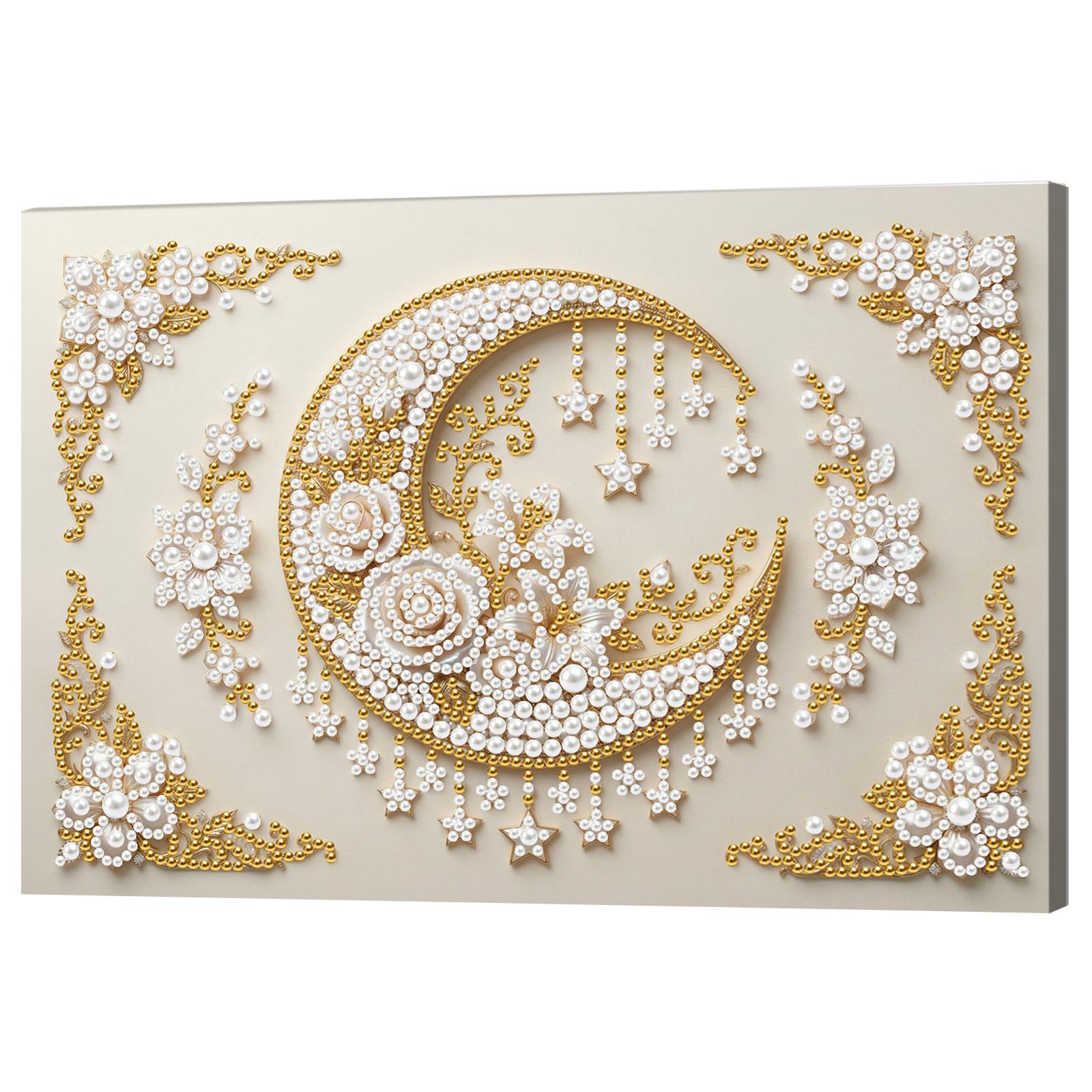 

DIY Pearl Painting Kit with Frame 7.87x11.81in Pearl Gem Paintings Picture Arts Craft for Adults Beginners Home Wall Decor