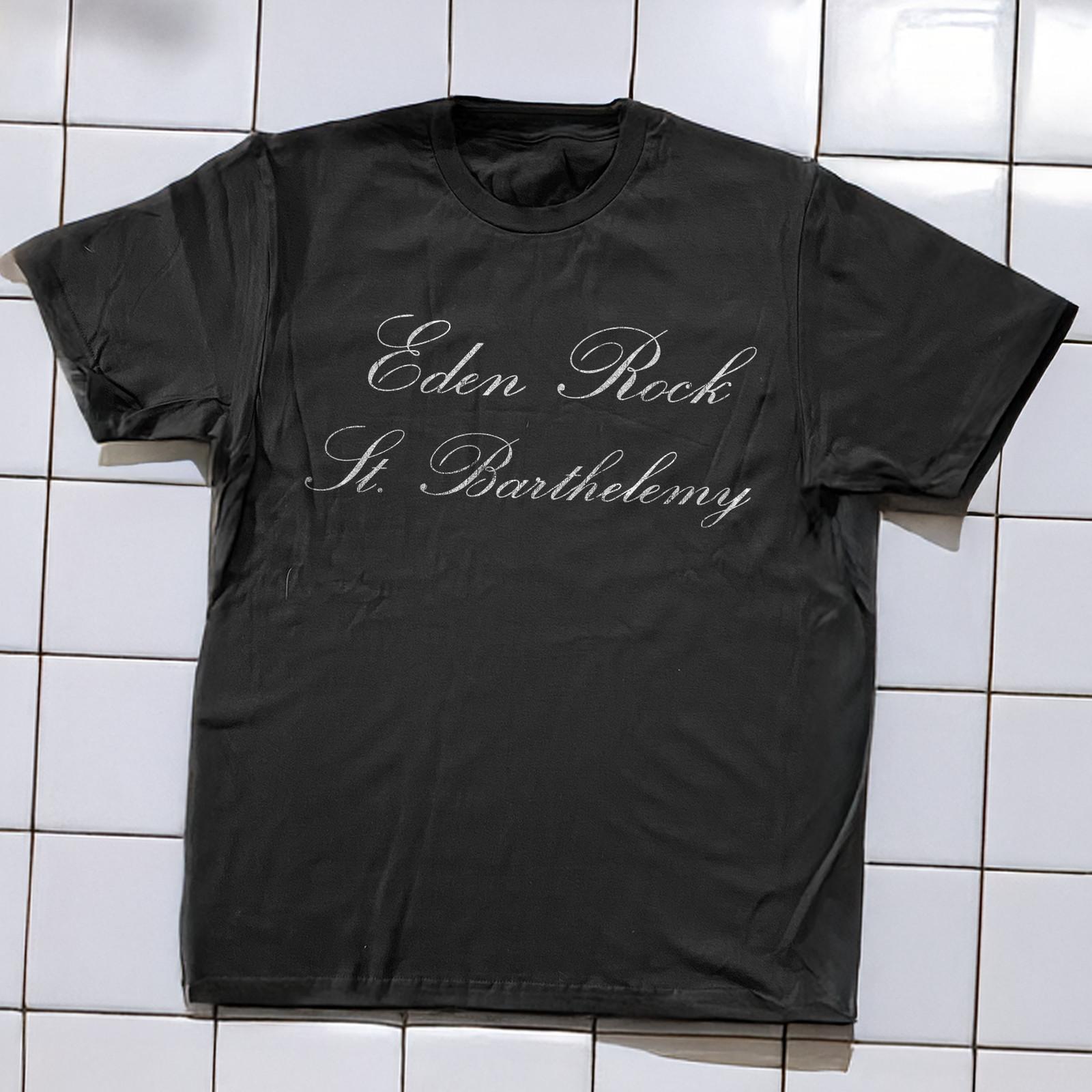 90s Eden Rock St Barthelemy Washed T-Shirt Black L XL