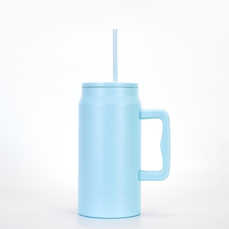 50oz Leak-Proof Portable Straw Cup: Ideal for Hot & Cold Drinks, Outdoor Activities, and Car Use