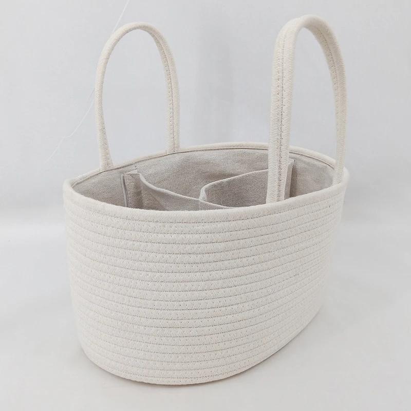 Multifunctional Travel Out Portable Mommy Bag Cotton Rope Diaper Bag Handbag Baby Products Organizer Basket