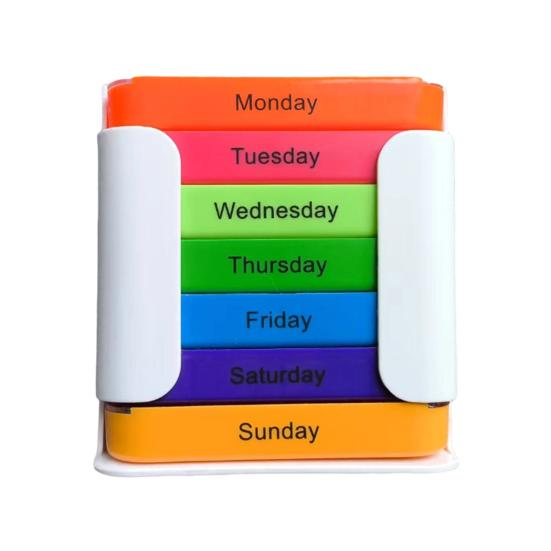 Еженедельный органайзер для таблеток Утро День Вечер Ночь 4 раза в день Хранение таблеток