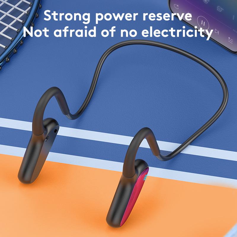 M-D8 Wireless Bone Conduction Bluetooth Headset, Non-In-Ear Ear-Hook, Ideal for Business and Sports.