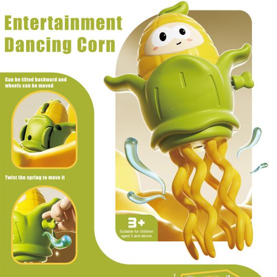 Wind-up Dancing Corn Toy Educational Clockwork Spring Corn Octopus Toy