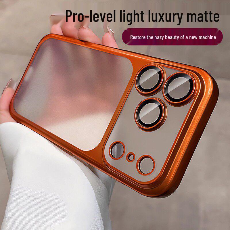 Apple 17 Pro & iPhone 17 Air Ultra-Thin Frosted Transparent Protective Case with Lens Coverage
