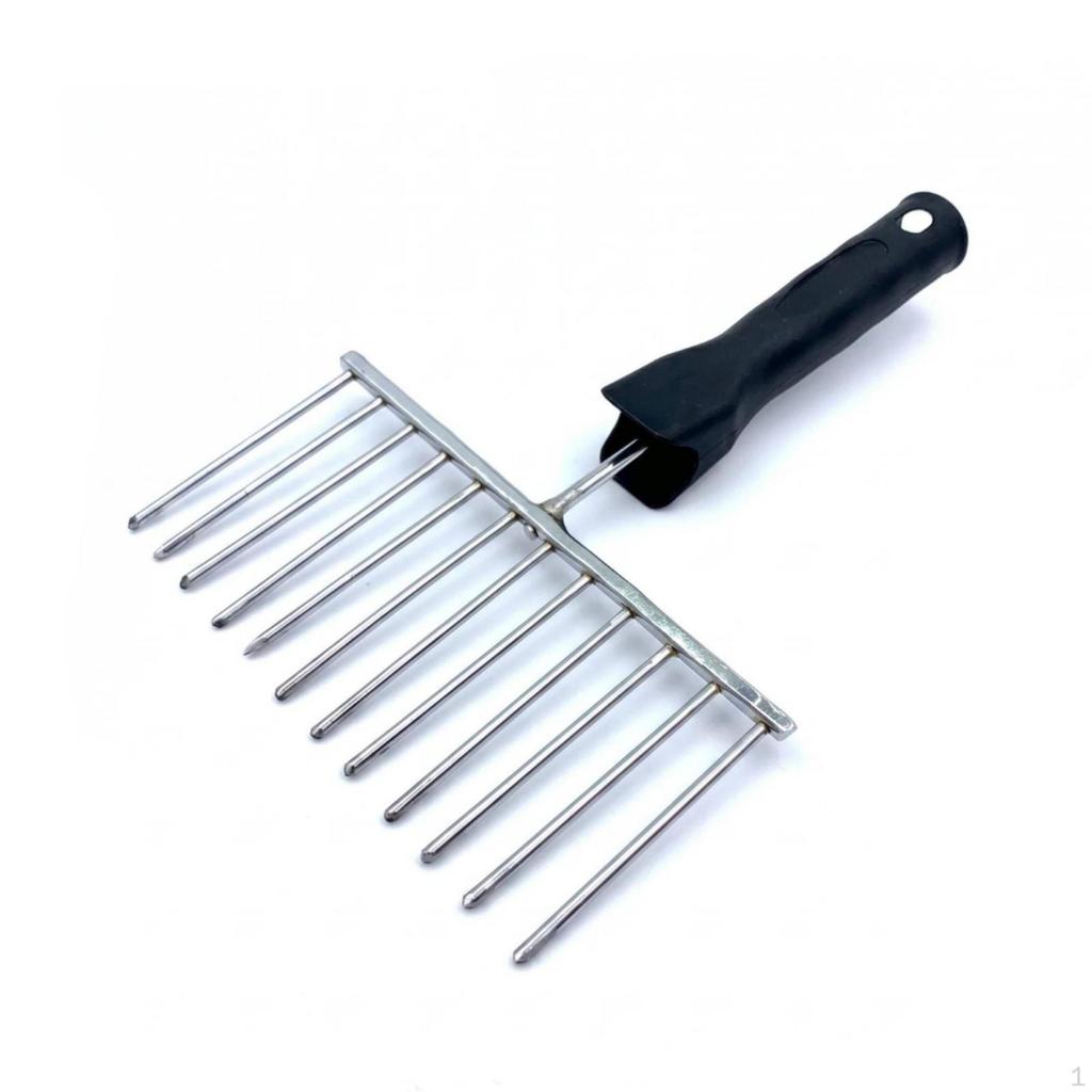 Stainless Steel Graining Comb Metal Tines FineToothed Texture Tool Rectangular Head Texturing