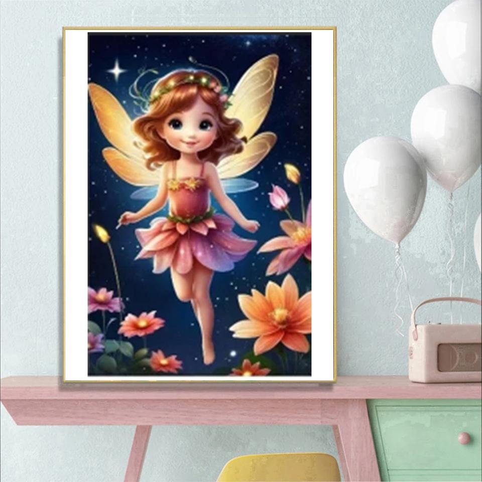 New 2024 Diy  Diamond Painting Kits Embroidery Mosaic Fantasy Cute Angel Elf Girl Jewelry Cross Stitch Home Decor Craft Gift