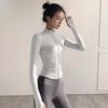 Women S Short Yoga Workout Jacket Long Sleeve Thumb Hole Elastic Fabric