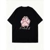 Women Casual T Shirt White Paw Print With Heart And Protect It Text For Pet Lovers Daily Wear