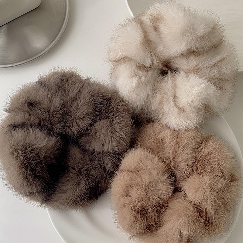 Autumn Winter Versatile Plush Hair Rope For Women Exquisite Simulation Mink Headband Scrunchies  Hair Accessories Gifts