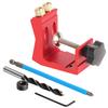 Pocket Hole Drill Guide Dowel Jig Oblique Hole Locator Drilling Kit Aluminium Woodworker DIY Tool
