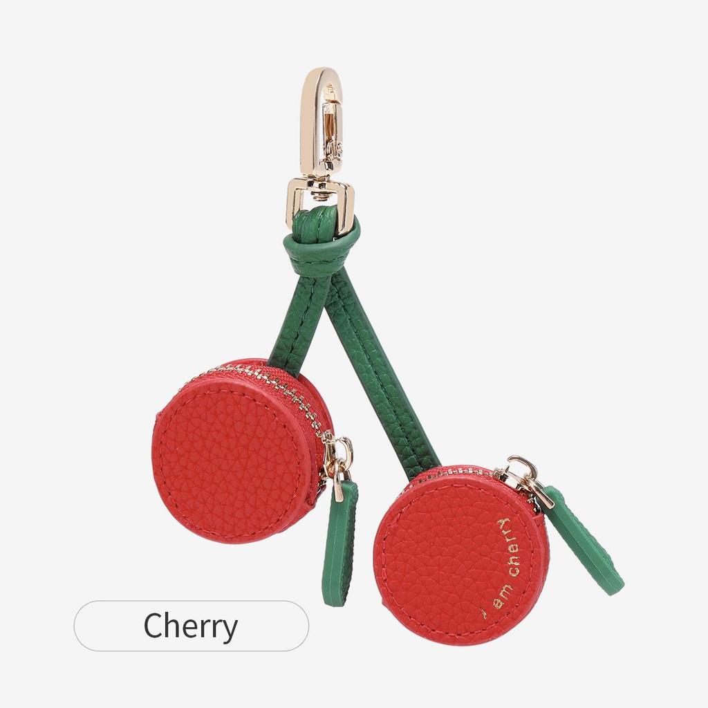 Creative Fruit-Shaped PU Leather Keychain: Cute Lemon Bag Charm for Girls, Exquisite Mini Gift